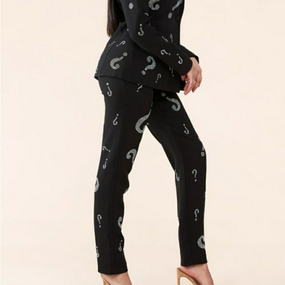 Rhinestone Question Mark 2 piece Suit - Picture 8 of 12